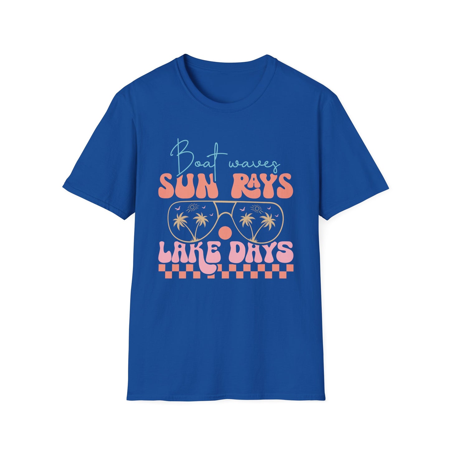 "Boat Waves Sun Rays Lake Days" Vintage Beach Tee