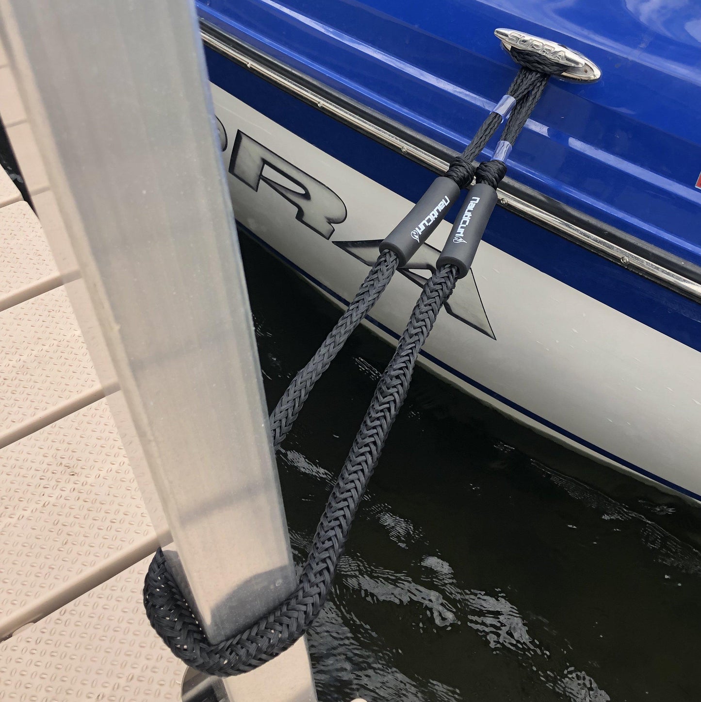 NautiCurl Bungee Boat Ropes - Shock Absorbing (2 Ropes) NautiCurl LLC