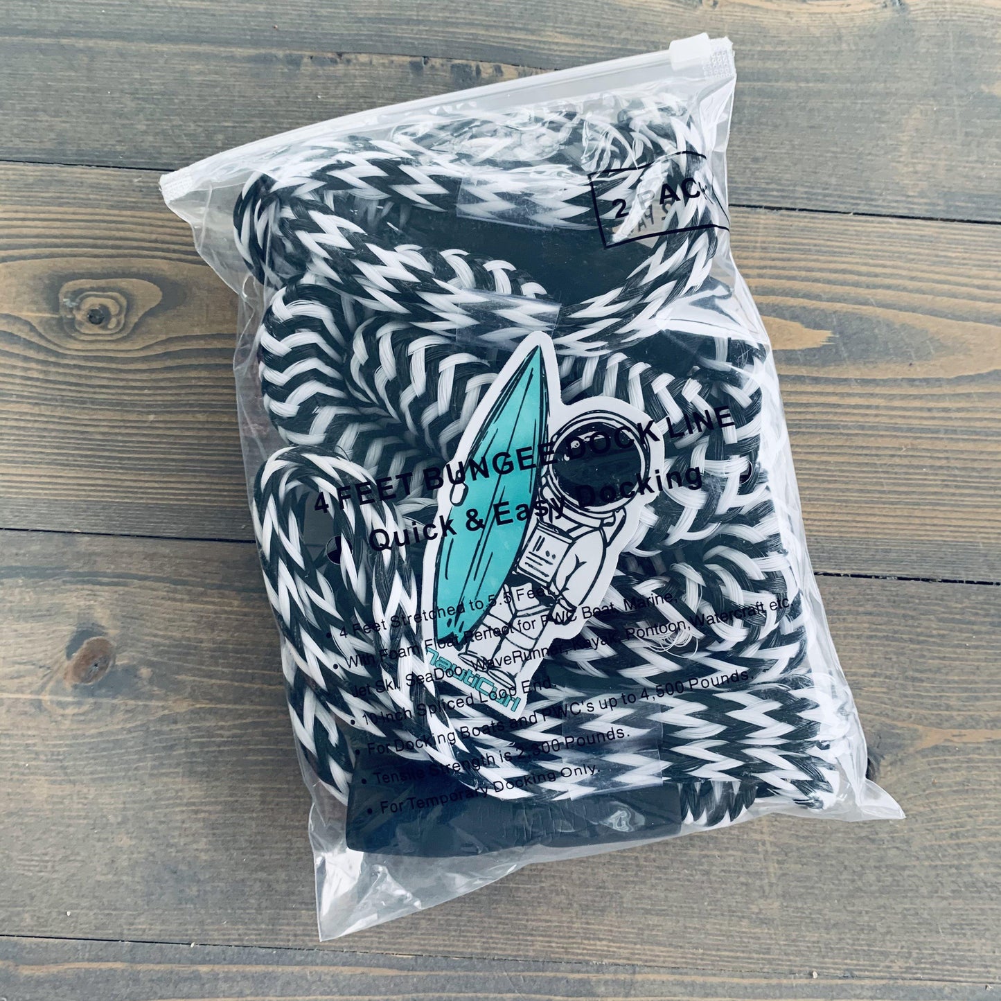 NautiCurl Bungee Boat Ropes - Shock Absorbing (2 Ropes) NautiCurl LLC
