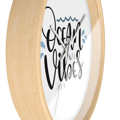 Ocean Vibes Wall Clock — Beachy Coastal Decor Clock