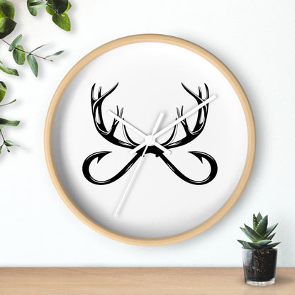 Antler Infinity Wall Clock — Modern Rustic Deer Antlers Decor