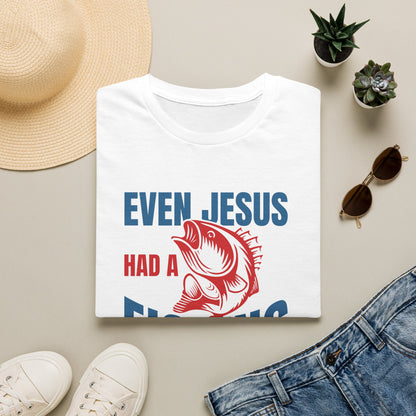 Fishing T-Shirt — "Even Jesus Had a Fishing Story" Christian Fishing Tee