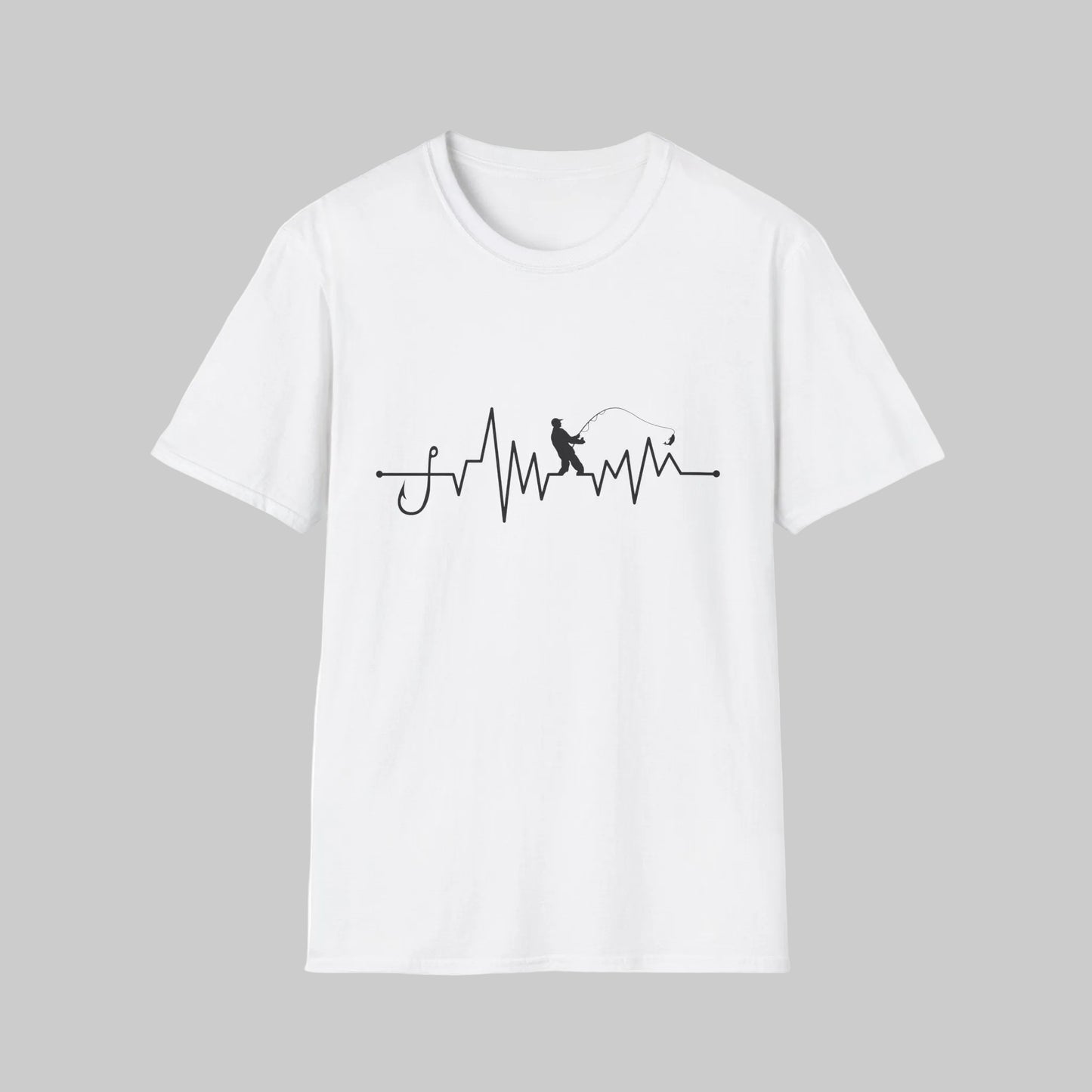 Fishing Heartbeat T-Shirt — Angler Pulse Graphic Tee