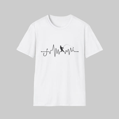 Fishing Heartbeat T-Shirt — Angler Pulse Graphic Tee