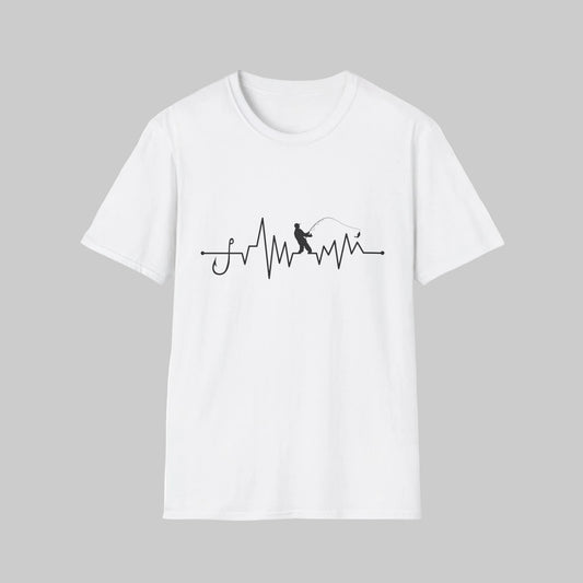 Fishing Heartbeat T-Shirt — Angler Pulse Graphic Tee