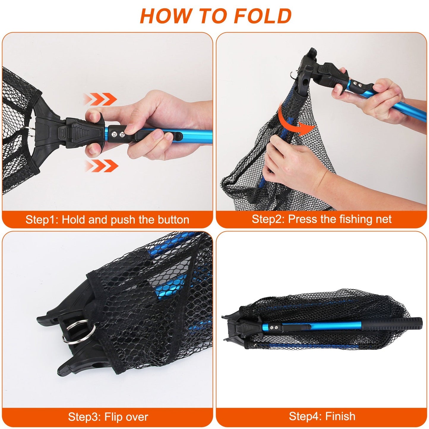 Foldable Fishing Net with Aluminum Handle and Nano Coating LJGDeals