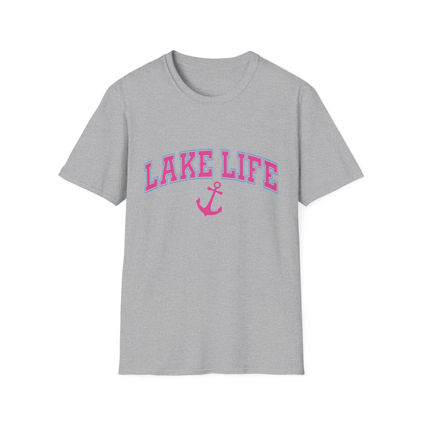 Lake Life T-Shirt — Pink Anchor Summer Tee