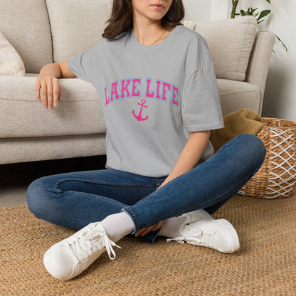 Lake Life T-Shirt — Pink Anchor Summer Tee