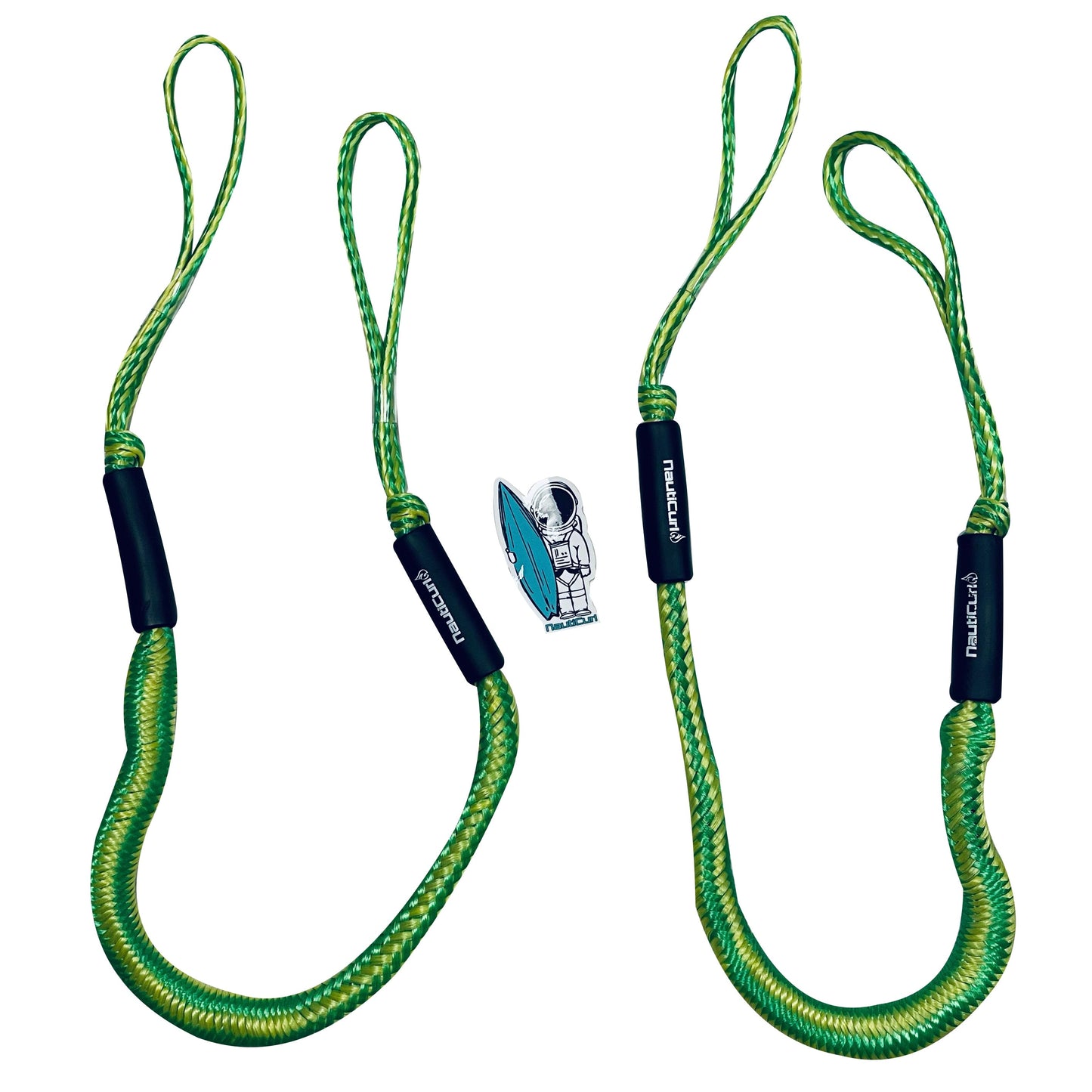 NautiCurl Bungee Boat Ropes - Shock Absorbing (2 Ropes) NautiCurl LLC