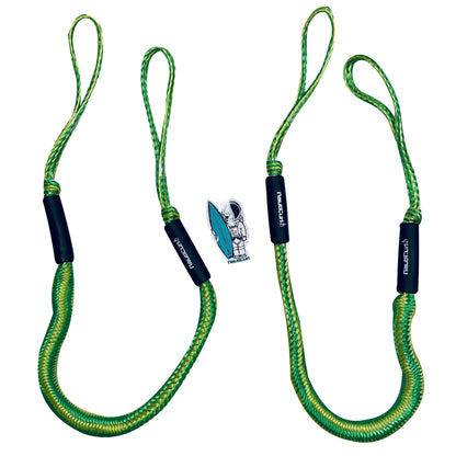 NautiCurl Bungee Boat Ropes - Shock Absorbing (2 Ropes) NautiCurl LLC