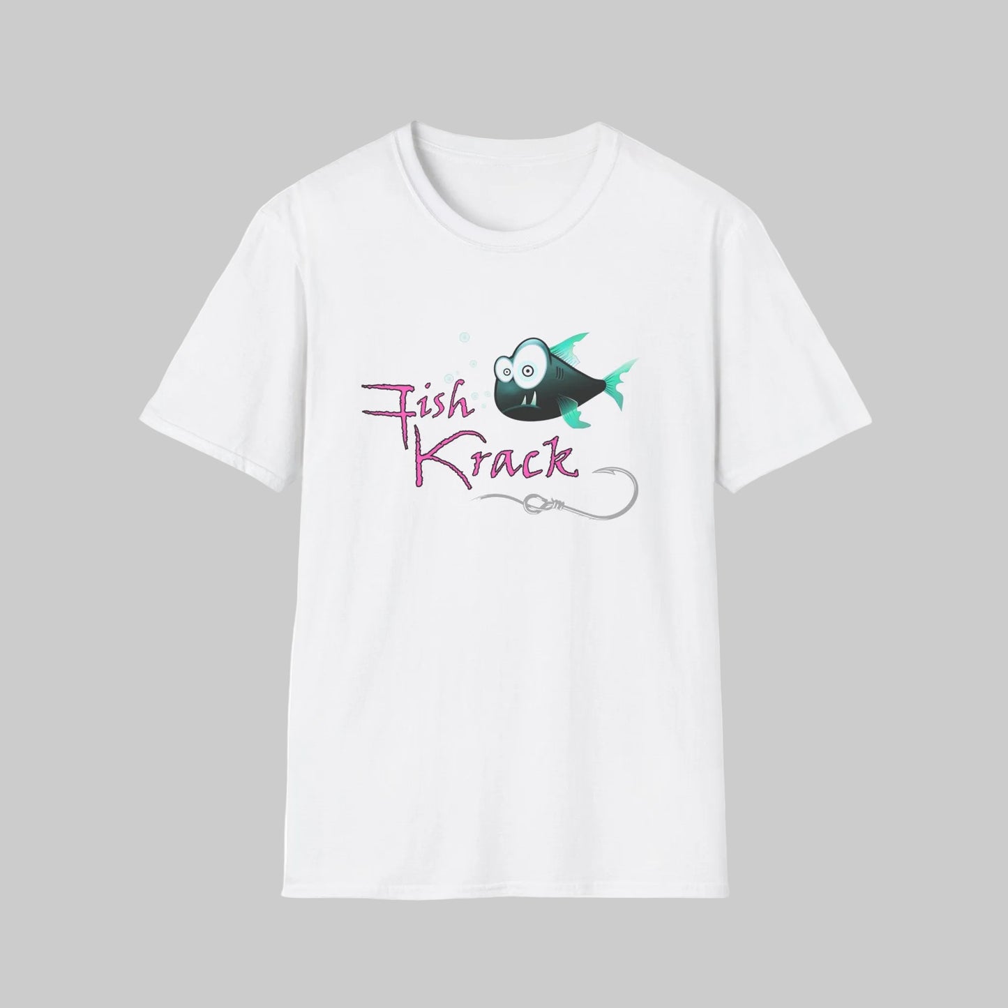 Fish Krack T-Shirt — Cute Cartoon Fish Graphic Tee for Fishermen & Ocean Lovers