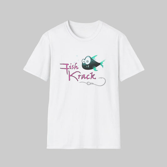 Fish Krack T-Shirt — Cute Cartoon Fish Graphic Tee for Fishermen & Ocean Lovers