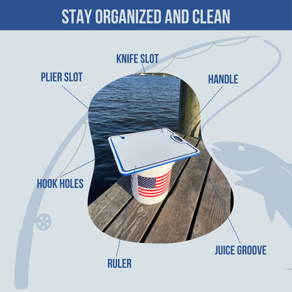 Made in the USA | Premium Bucket or Cooler Fishing Cutting Board TRAPSKI
