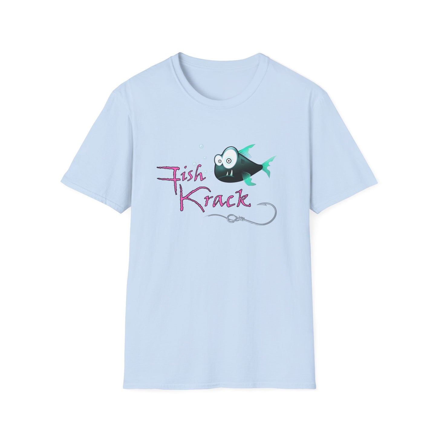Fish Krack T-Shirt — Cute Cartoon Fish Graphic Tee for Fishermen & Ocean Lovers