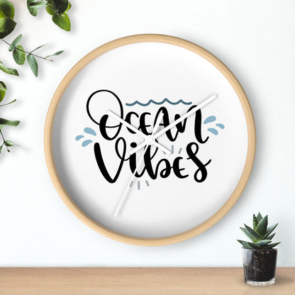 Ocean Vibes Wall Clock — Beachy Coastal Decor Clock