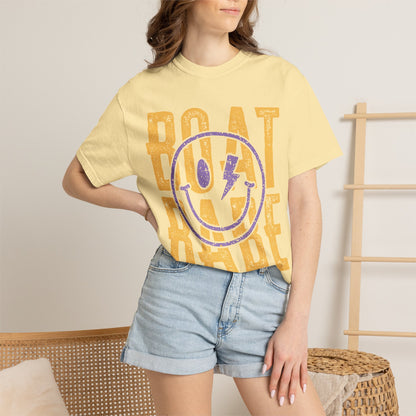 Boat Babe T‑Shirt — Retro Smiley Nautical Graphic Tee