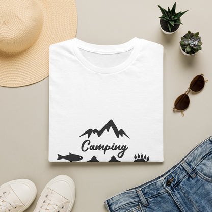 Camping Fishing Repeat T-Shirt - Outdoor Adventure Shirt for Campers & Anglers
