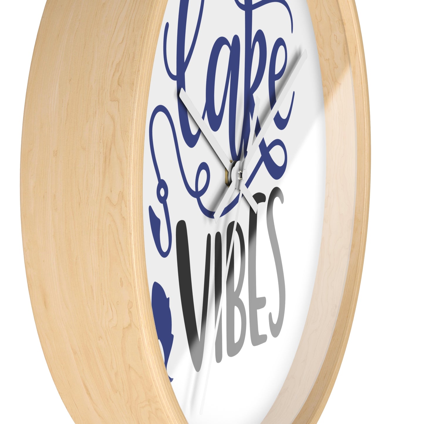 Lake Vibes Wall Clock — Nautical Fishing Cabin Decor