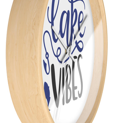 Lake Vibes Wall Clock — Nautical Fishing Cabin Decor