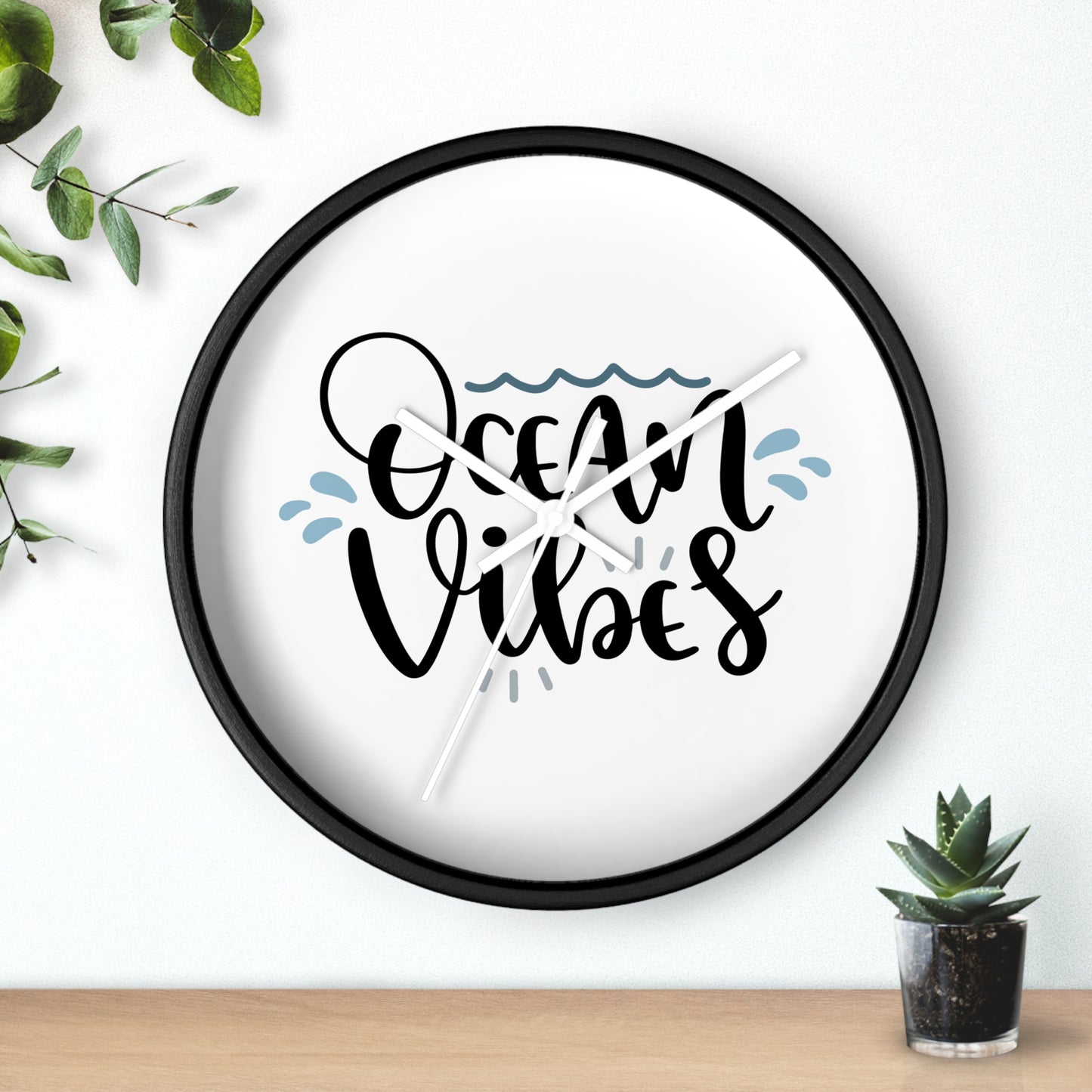 Ocean Vibes Wall Clock — Beachy Coastal Decor Clock