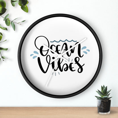 Ocean Vibes Wall Clock — Beachy Coastal Decor Clock