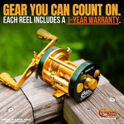 6800 CTS Round Baitcaster Reel Catfish Pro