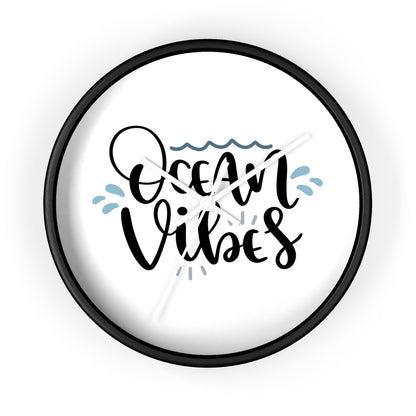 Ocean Vibes Wall Clock — Beachy Coastal Decor Clock