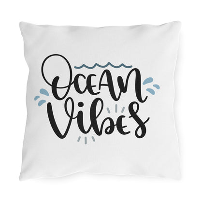 Ocean Vibes Outdoor Pillow — Beachy Coastal Decorative Throw Cushion
