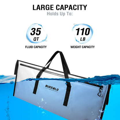 40x18" Insulated Fish Cooler Bag, Waterproof Zipper