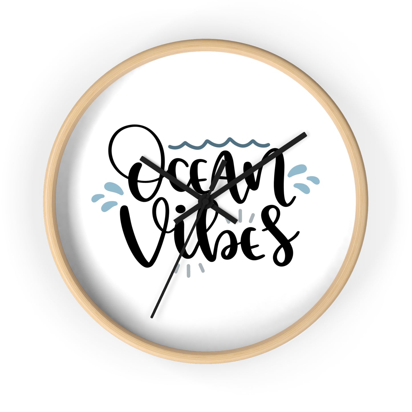 Ocean Vibes Wall Clock — Beachy Coastal Decor Clock