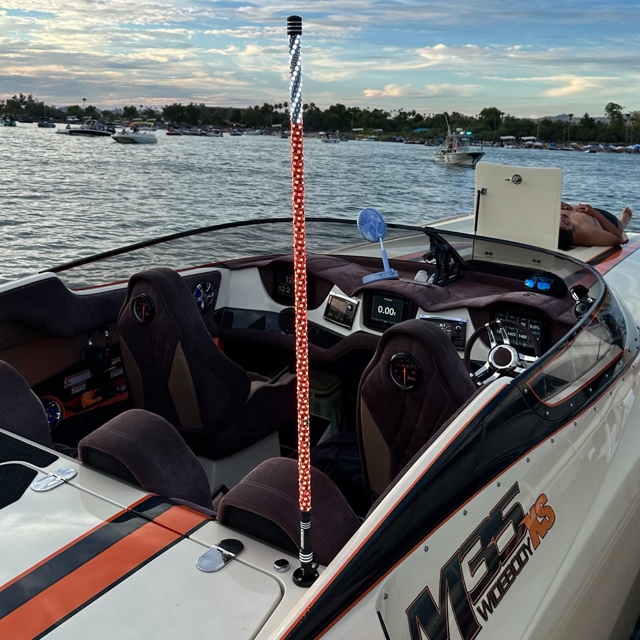 Marshin Whips V2 RGBW LED Boat Whip | High-Visibility Marine Lighting | 2ft-4ft Marshin Whips