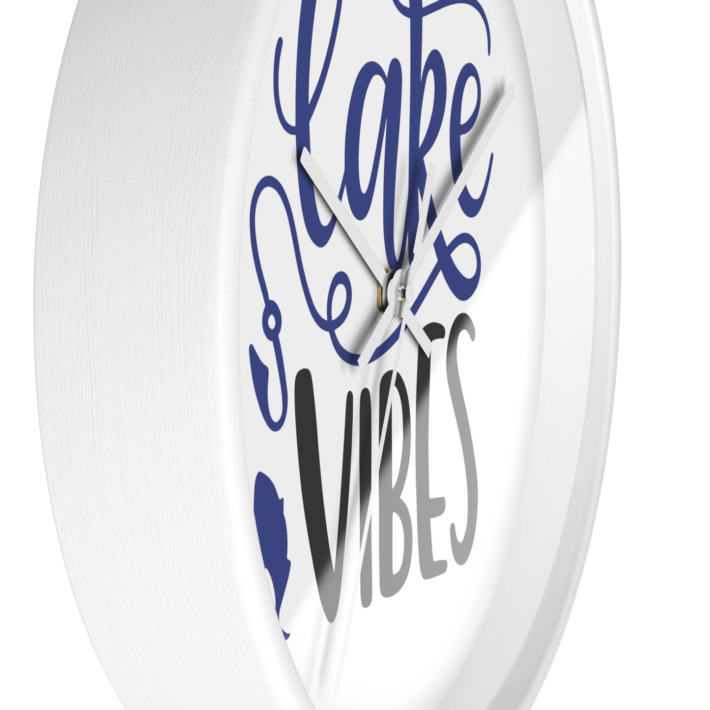 Lake Vibes Wall Clock — Nautical Fishing Cabin Decor