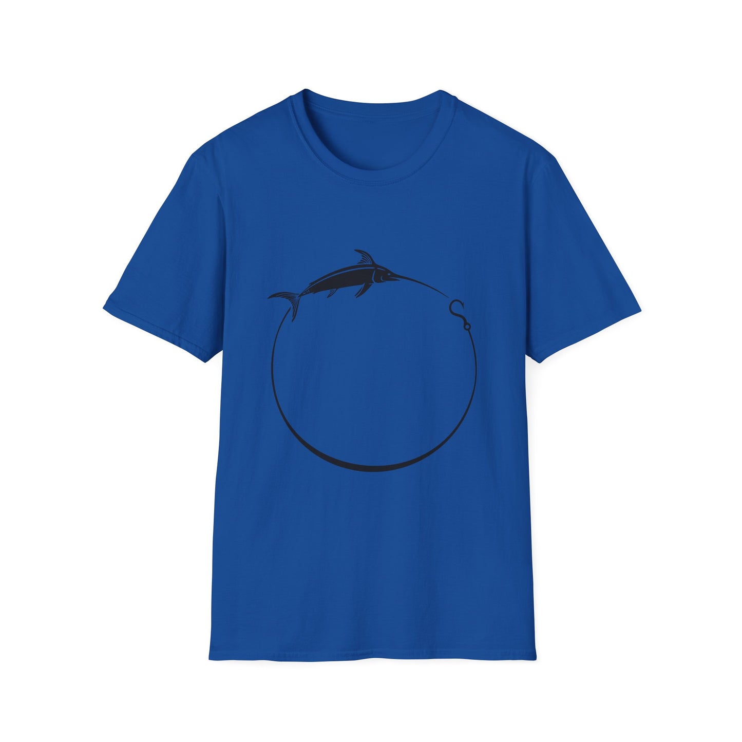 Marlin Circle Fishing T-Shirt — Minimalist Sailfish Angler Tee
