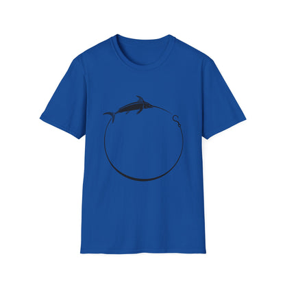 Marlin Circle Fishing T-Shirt — Minimalist Sailfish Angler Tee