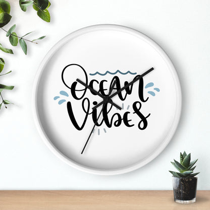 Ocean Vibes Wall Clock — Beachy Coastal Decor Clock