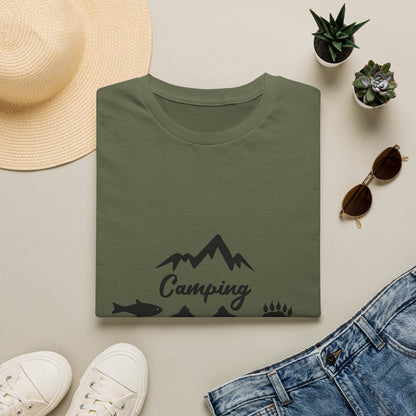 Camping Fishing Repeat T-Shirt - Outdoor Adventure Shirt for Campers & Anglers