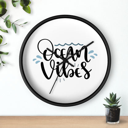 Ocean Vibes Wall Clock — Beachy Coastal Decor Clock