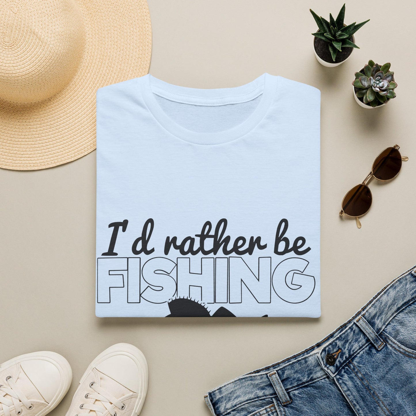 I'd Rather Be Fishing T-Shirt — Funny Fishing Shirt for Anglers