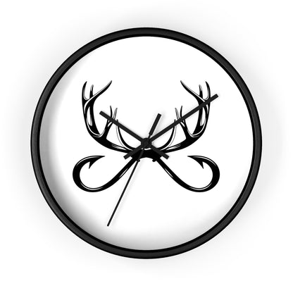 Antler Infinity Wall Clock — Modern Rustic Deer Antlers Decor