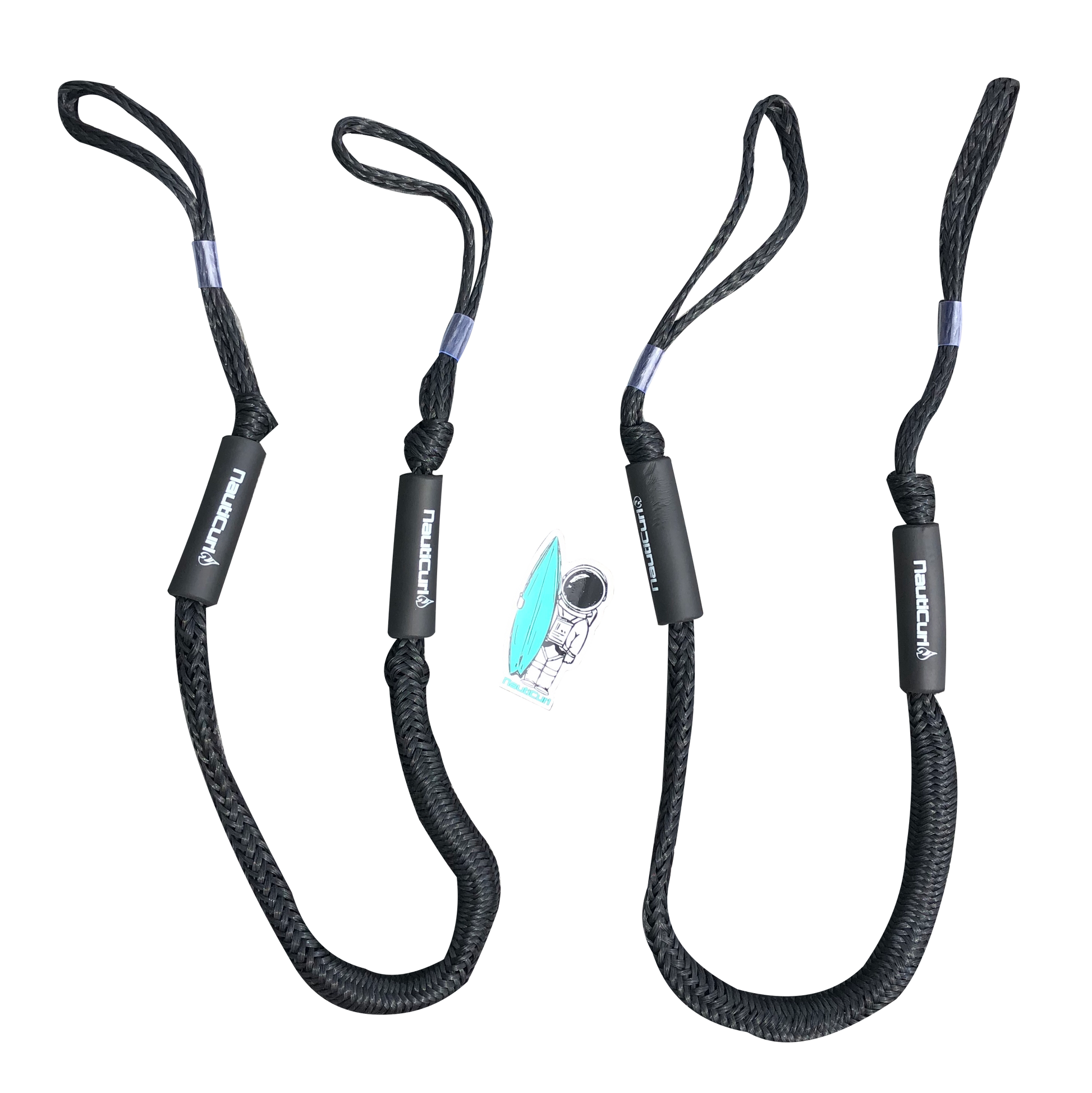 NautiCurl Bungee Boat Ropes - Shock Absorbing (2 Ropes) NautiCurl LLC