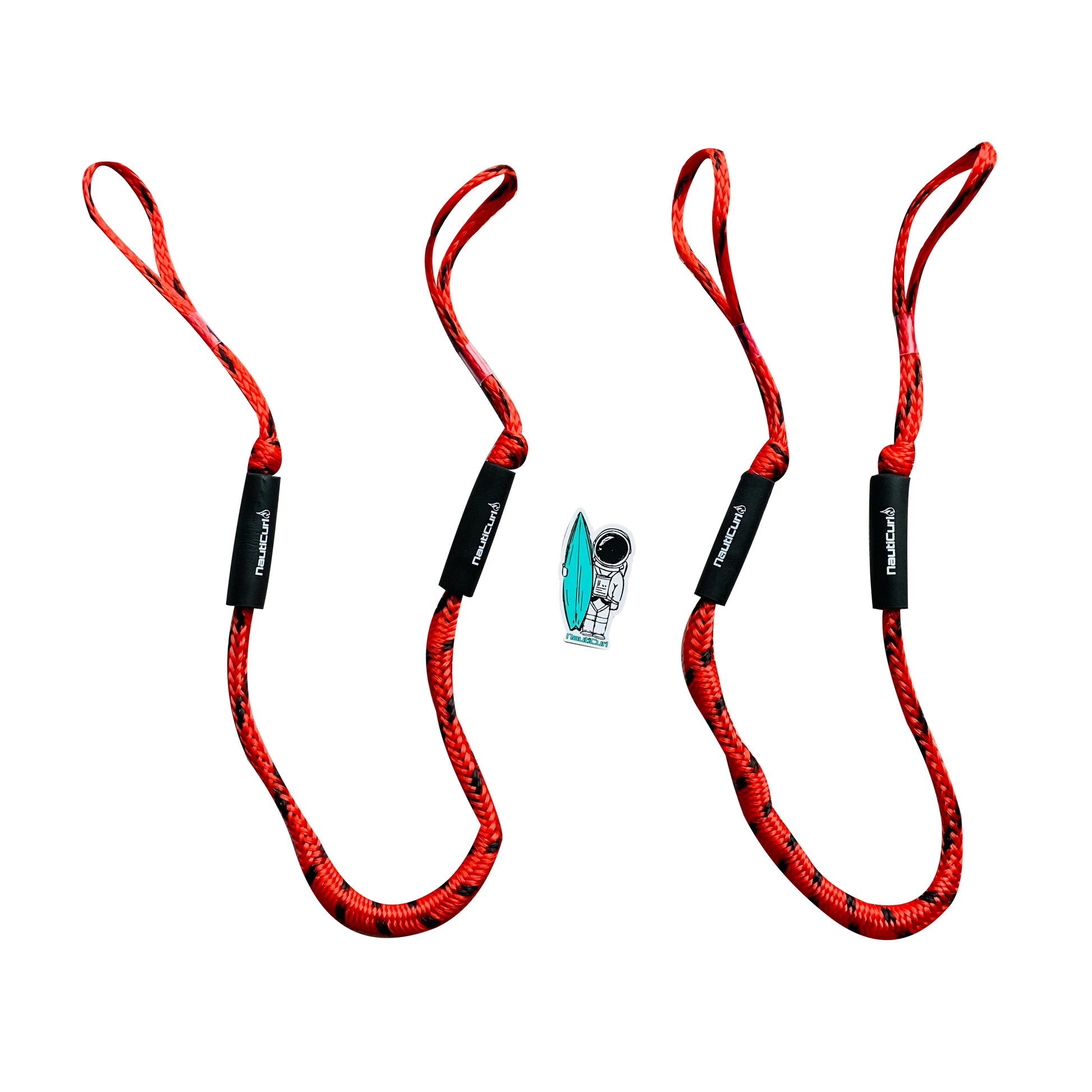 NautiCurl Bungee Boat Ropes - Shock Absorbing (2 Ropes) NautiCurl LLC