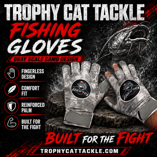 Trophy Cat Tackle Fingerless Design Fishing Gloves