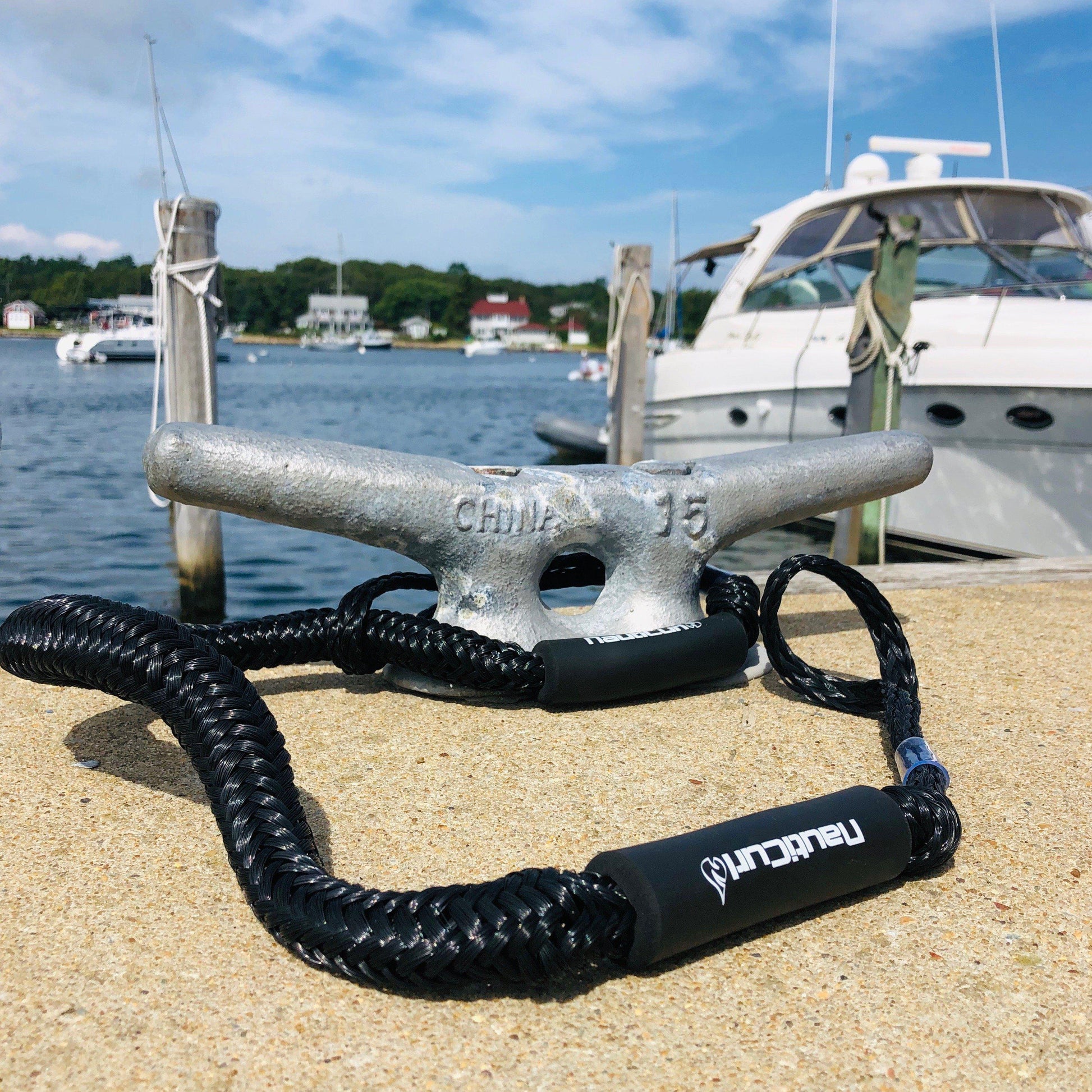 NautiCurl Bungee Boat Ropes - Shock Absorbing (2 Ropes) NautiCurl LLC