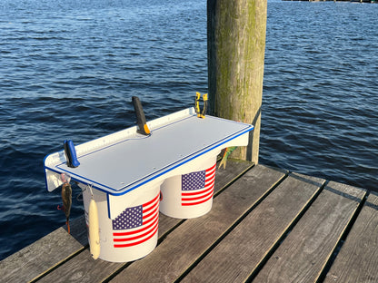 Made in the USA | Premium Double Bucket 33" Raised Fillet Table Cutting Board TRAPSKI