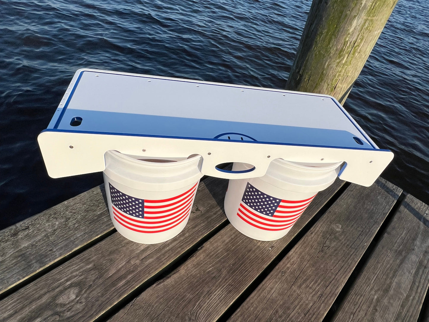 Made in the USA | Premium Double Bucket 33" Raised Fillet Table Cutting Board TRAPSKI