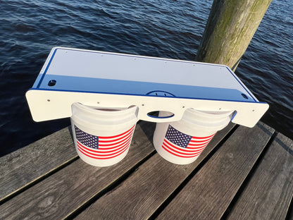 Made in the USA | Premium Double Bucket 33" Raised Fillet Table Cutting Board TRAPSKI