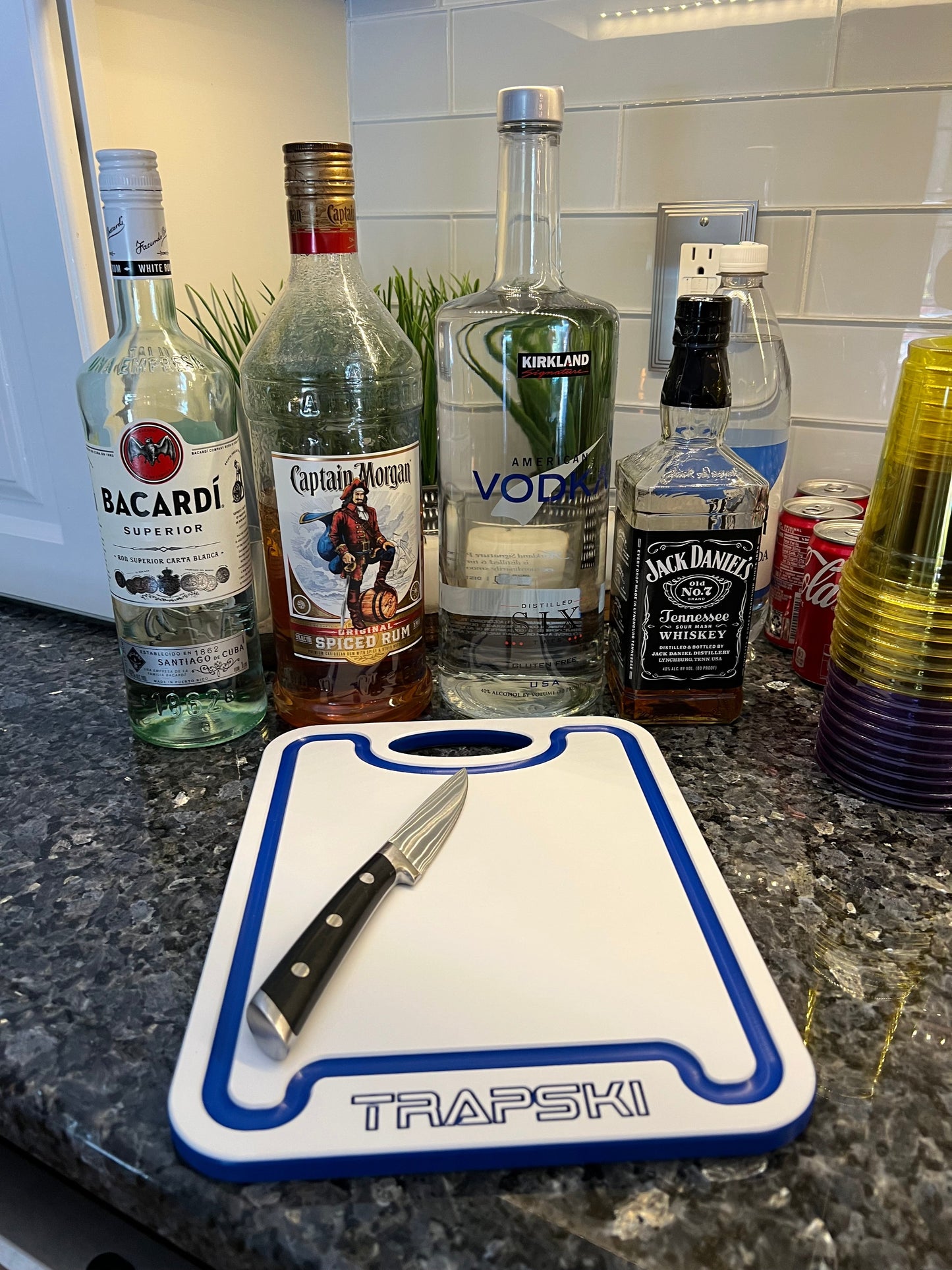 TRAPSKI Premium 1/2 Inch Thick HDPE Cutting Boards | Food-Grade Kitchen Prep Surface | Juice Grooves | Made in the USA TRAPSKI