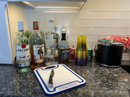 TRAPSKI Premium 1/2 Inch Thick HDPE Cutting Boards | Food-Grade Kitchen Prep Surface | Juice Grooves | Made in the USA TRAPSKI