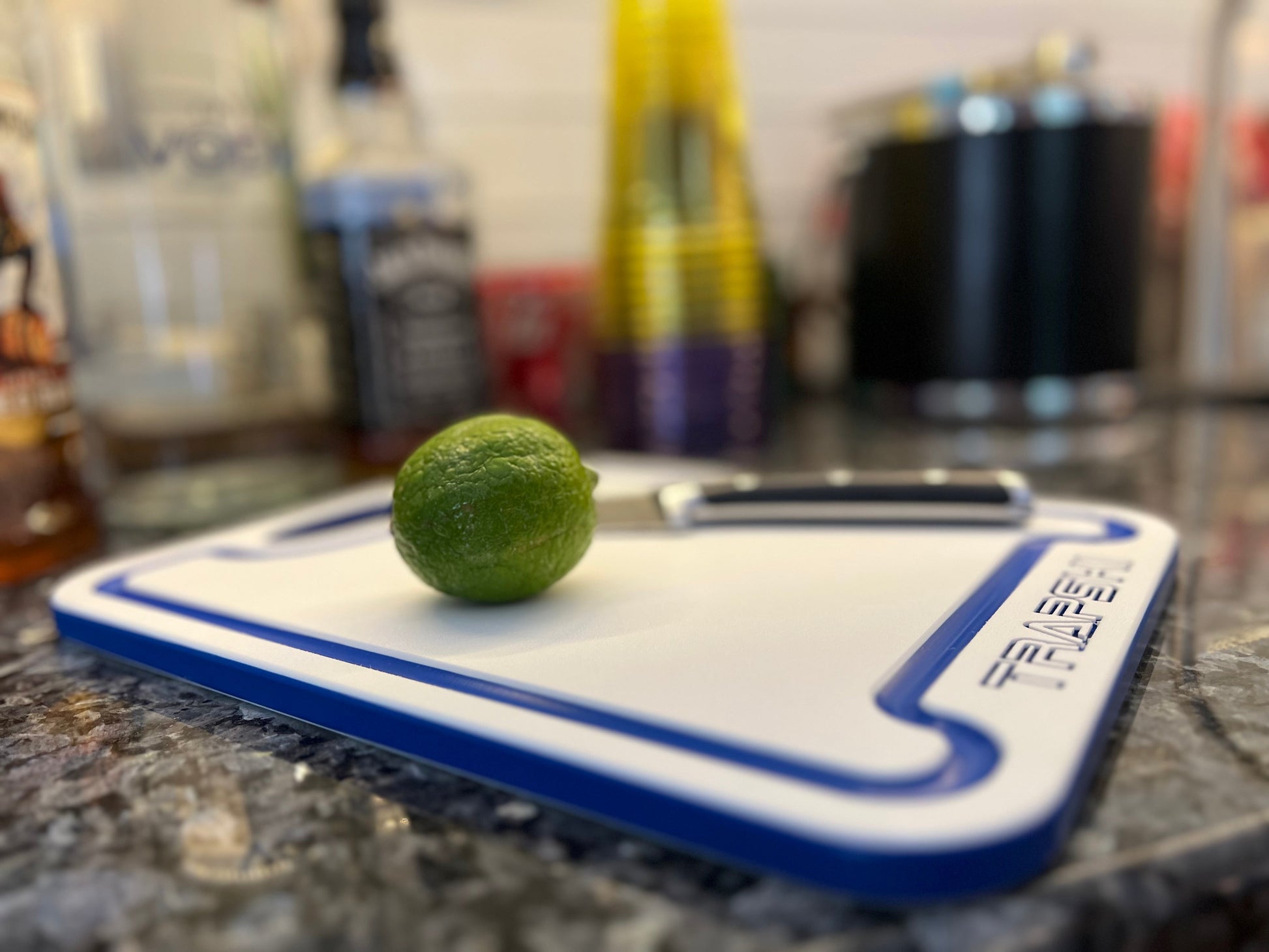 TRAPSKI Premium 1/2 Inch Thick HDPE Cutting Boards | Food-Grade Kitchen Prep Surface | Juice Grooves | Made in the USA TRAPSKI