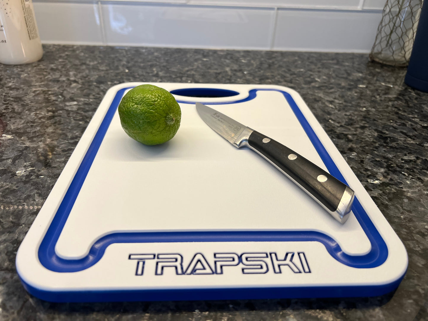 TRAPSKI Premium 1/2 Inch Thick HDPE Cutting Boards | Food-Grade Kitchen Prep Surface | Juice Grooves | Made in the USA TRAPSKI